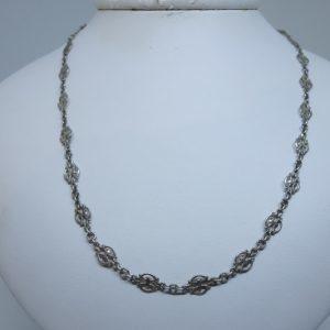 collier argent ancien maillon