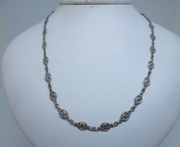 collier argent ancien maillon