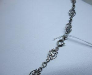 collier argent maillon ancien ajouré