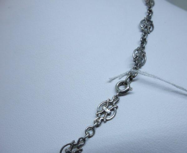 collier argent maillon ancien ajouré