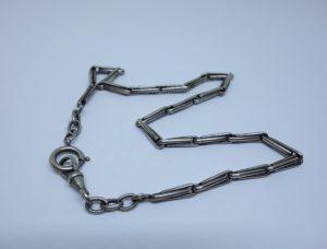 chaîne de montre argent français art déco