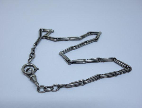 chaîne de montre argent français art déco