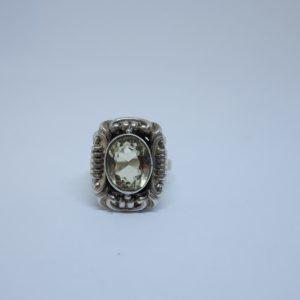 bague argent et citrine 1920