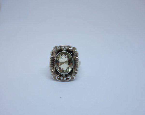 bague argent et citrine 1920