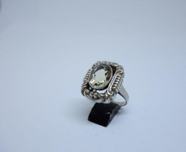 bague argent citrine 1920