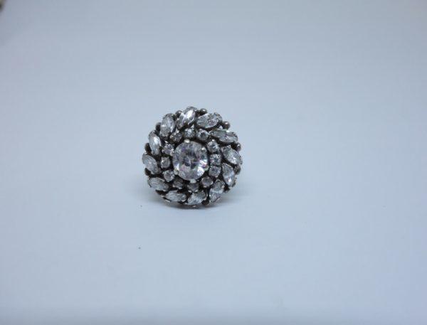 bague argent zircon 1930