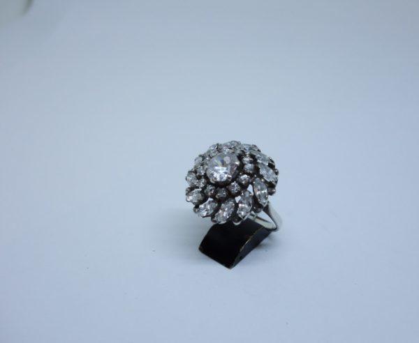 bague argent zircon 1930-40