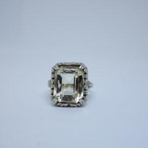 bague argent et citrine 1925