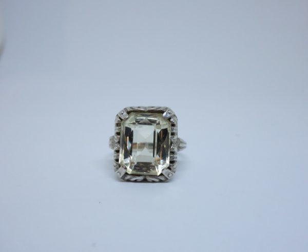 bague argent et citrine 1925