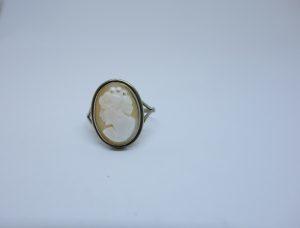 bague argent camée