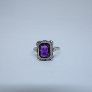 bague argent améthyste