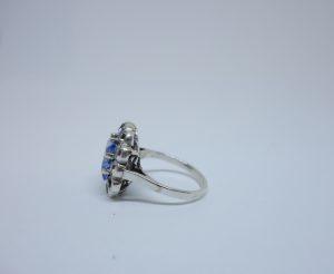 bague argent pierre synthétique 1930