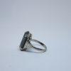 bague argent hématite art déco