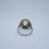 bague argent citrine art déco
