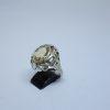bague argent citrine art déco