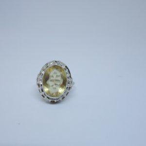 bague argent citrine 1925