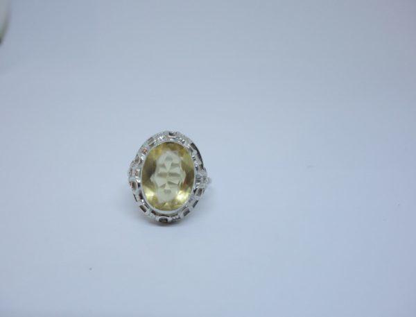 bague argent citrine 1925