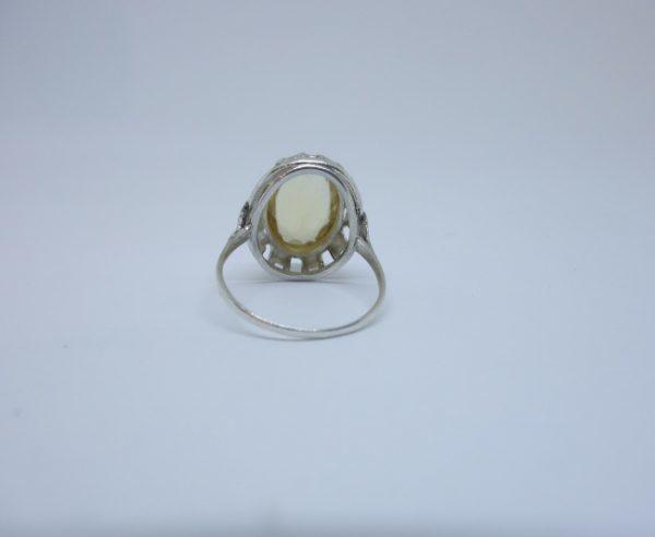 bague argent citrine 1925