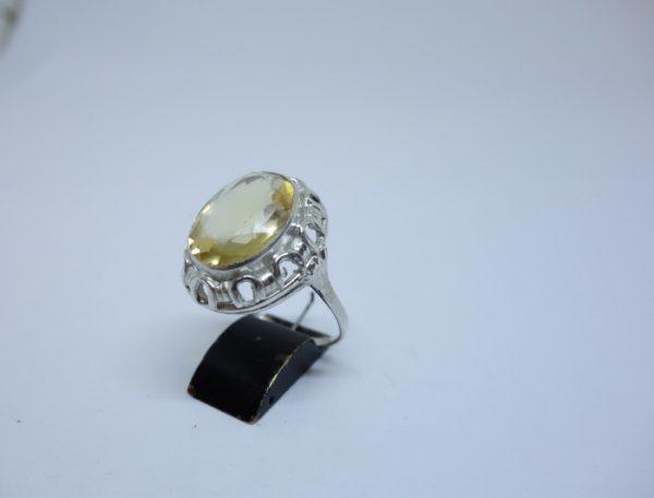 bague argent citrine 1925