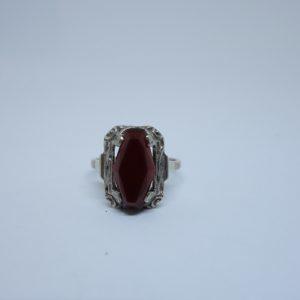 bague argent cornaline 1930