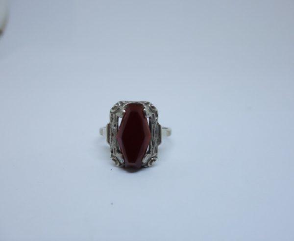 bague argent cornaline 1930