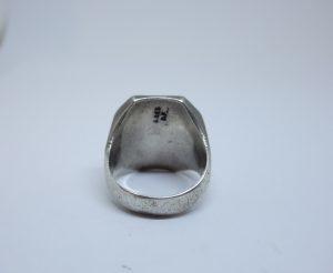 chevalière argent et or avec intaille cornaline 1900