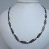 collier argent maillon fleurs art nouveau