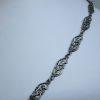 collier argent maillon fleurs art nouveau