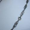 collier argent maillon fleurs art nouveau