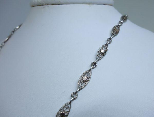 collier argent bicolore