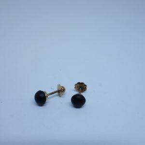 clous d'oreilles 8ct et jais