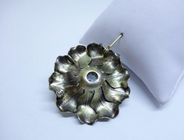 broche argent vermeil travail fait main 1930