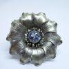 broche argent vermeil travail fait main ancien