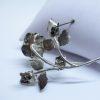 broche argent branche de rosier