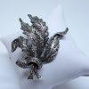 broche argent pavage marcasites 1930