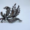 broche argent pavage marcasites 1930