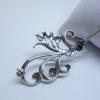broche argent pavage marcasites