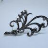 broche argent pavage marcasites