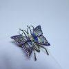 broche argent vermeil papillon filigrané et émaillé
