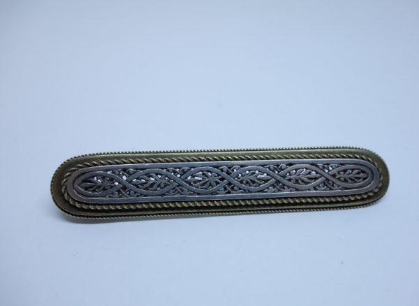 broche argent et vermeil ajourée 1890