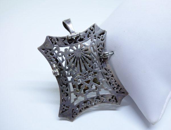 broche ou pendentif argent motifs précolombiens