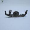 broche argent gondole pavage marcasites