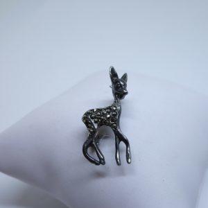 broche argent bambi marcasites