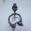 fibule argent avec pierres