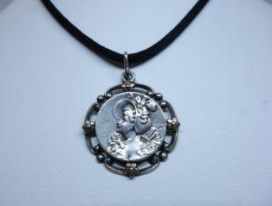 pendentif argent art nouveau