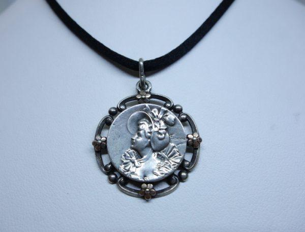 pendentif argent art nouveau