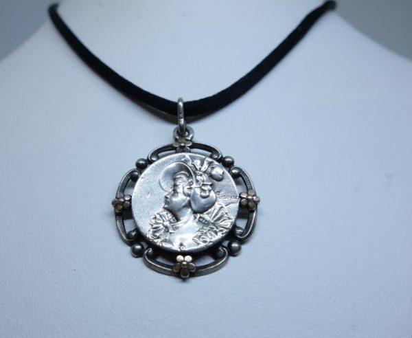 pendentif argent art nouveau