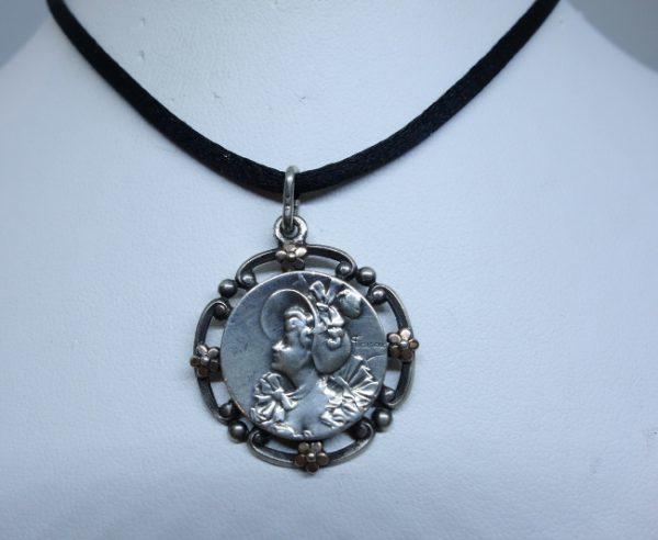 pendentif argent art nouveau