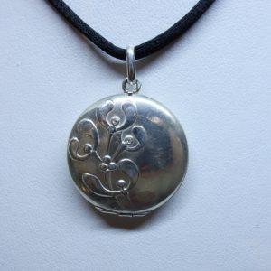 pendentif argent porte-photo 1900