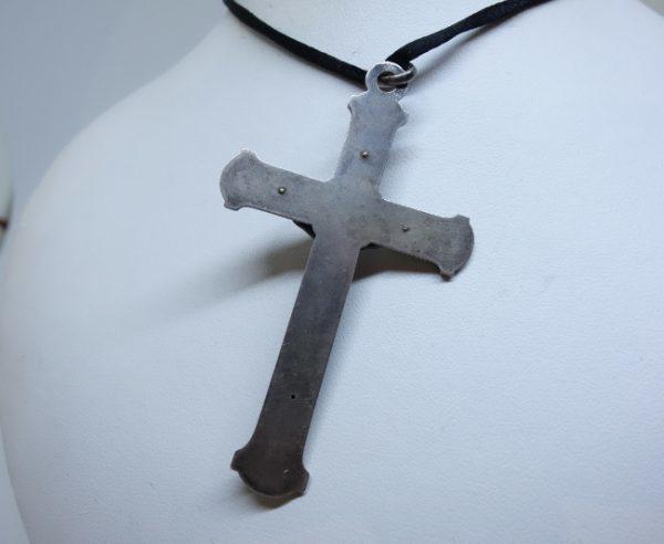 pendentif argent croix avec christ